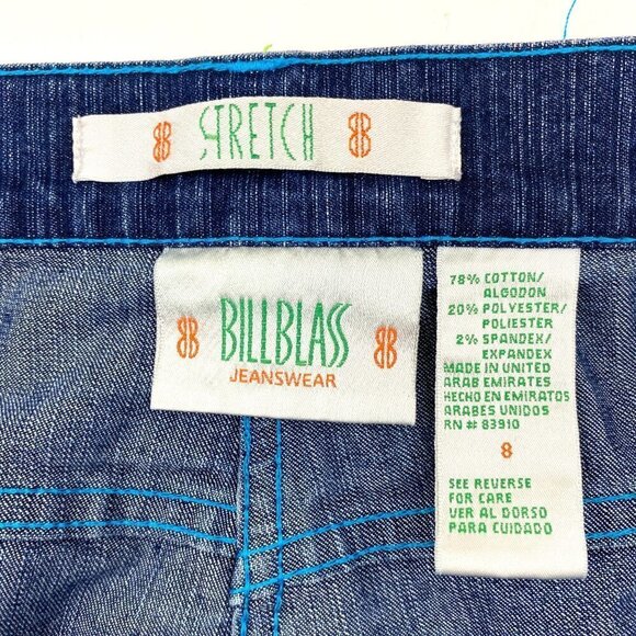 Bill Blass Cropped  Women's size 8 Dark Wash Blue Denim Jeans - Picture 4 of 4